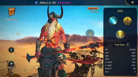 Altan raid - Altan: Attack down: a1 60% unbooked, 80% booked with sniper mastery. Pros: Is a defense champ. 30% Def aura. A2 is a 2/3s uptime on def up once booked. Cons: Passive is not useful in cb. Only a single hit champion (less damage for wm/gs) War Mother. Attack down: a1 2 chances at 30% 35% with sniper.57% total to hit. Pros: non really